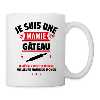 Mamie gâteau,Cadeau fête des grands-mères - Mug blanc - blanc - Droite