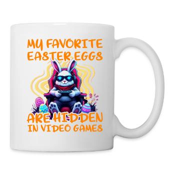Mes œufs de Pâques préférés sont cachés dans les jeux vidéo - Mug blanc - blanc - Droite