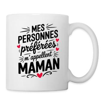 Mes personnes préférées m'appellent Maman - Mug blanc - blanc - Droite