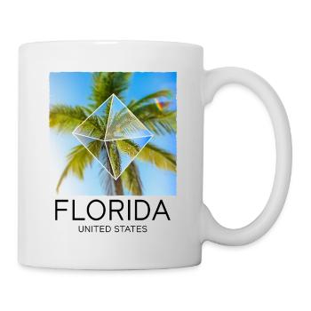 Florida USA Miami America Summer Palm Trees Beach - Mug - white - Right