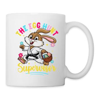 Le superviseur de la chasse aux œufs - Mug blanc - blanc - Droite