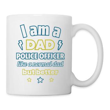 I'm a dad policeman,gift father's day - Mug - white - Right