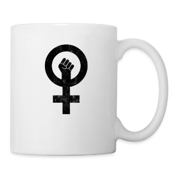 Feminism Symbol Women's Rights Girl - Mug - white - Right