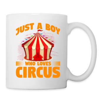 Nur ein Junge, der Zirkus liebt - Tasse - Weiß - Rechts