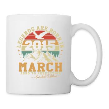 Mars 2015 Vintage Anniversaire 2015 Cadeau - Mug blanc - blanc - Droite