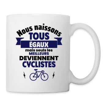 Cadeau fête des pères, les meilleurs cycliste,vélo - Mug blanc - blanc - Droite