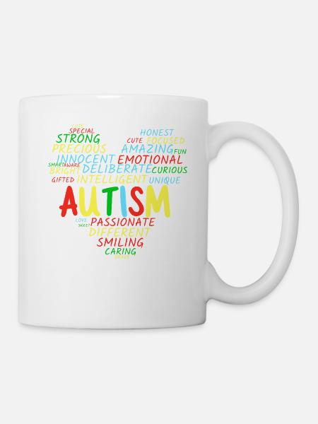 Autismus Herz - Tasse - Weiß