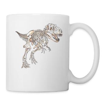 Lustiger T-Rex Tyrannosaurus Rex Dinosaurier Skelett - Tasse - Weiß - Rechts
