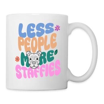 Staffordshire Terrier-Frauchen Sprüche - Tasse - Weiß - Rechts