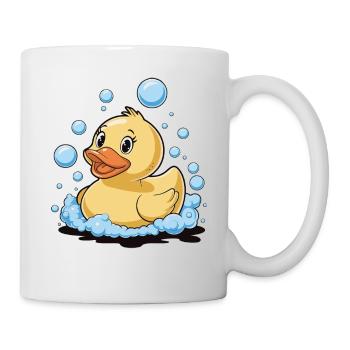 Rubber Duck Bathing Bubbles Water Bird Animal - Mug - white - Right