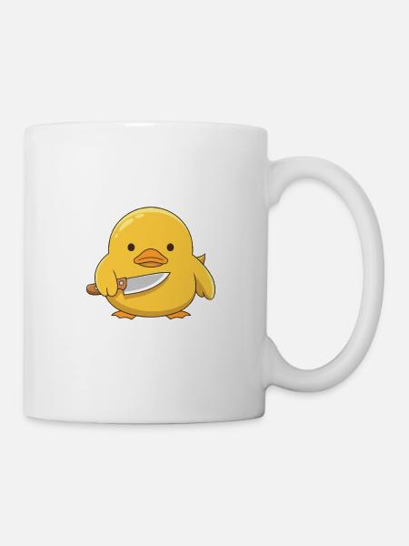 Psychisch Am Ente Lustiger Spruch - Tasse - Weiß