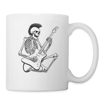 Cool Skeleton Guitariste Guitariste Musicien - Mug blanc - blanc - Droite