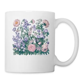 Jardinier de fleurs florales de fleurs sauvages colorées - Mug blanc - blanc - Droite