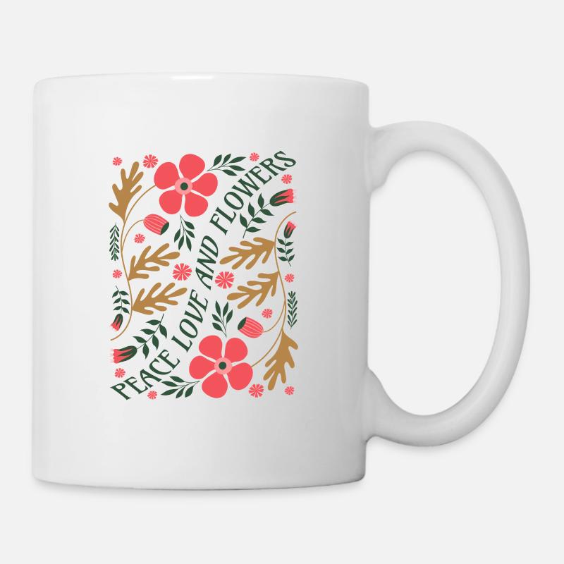 Love an flowers - Tasse - Weiß