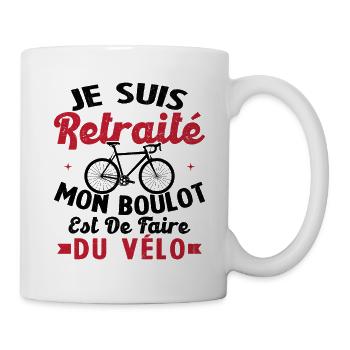 Retired my job is to ride a humorous bike - Mug - white - Right