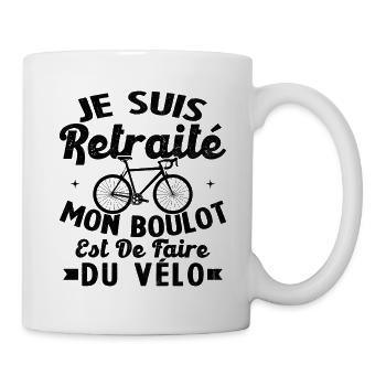 Retired my job is to ride a humorous bike - Mug - white - Right