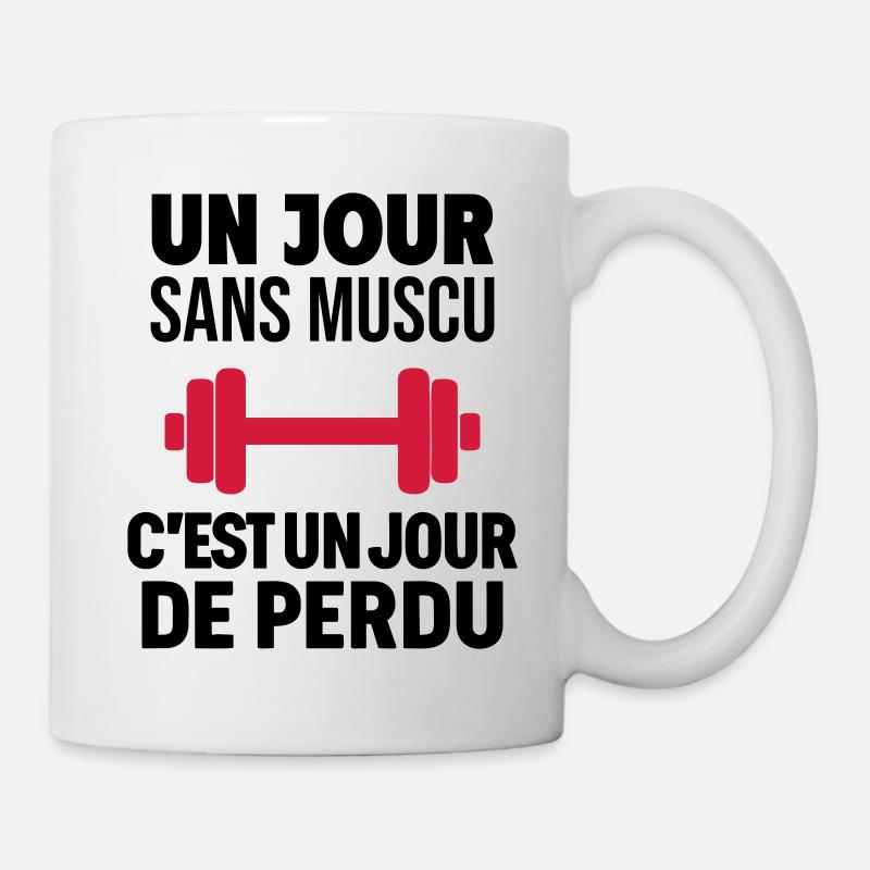 Un jour sans muscu musculation humour Sport - Mug blanc - blanc