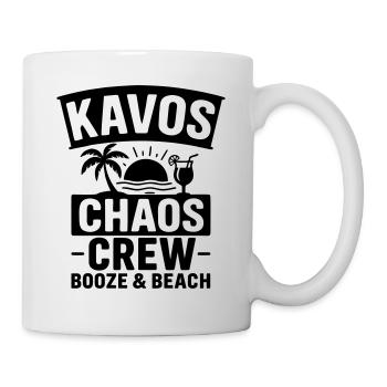 Kavos Chaos Crew – Schnaps & Strand - Tasse - Weiß - Rechts
