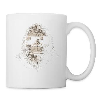 Bigfoot Sasquatch Fabelwesen Sonnenbrille - Tasse - Weiß - Rechts