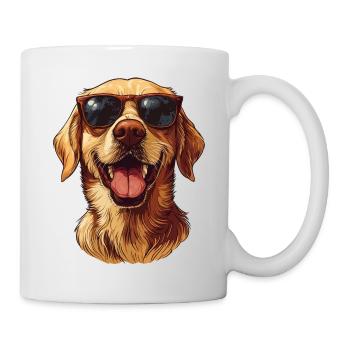 Golden Retriever Sunglasses Happy Cute Dog Animal - Mug - white - Right
