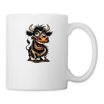lustige Kuh Cartoon Humor Spruch - Tasse - Weiß - Rechts