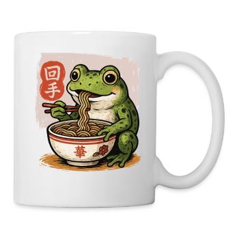 Cartoon Frosch Essen Ramen Bowl Asiatisches Essen - Tasse - Weiß - Rechts