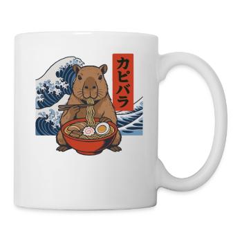 Capybara Ramen Bowl Chopsticks Japanese Wave - Mug - white - Right