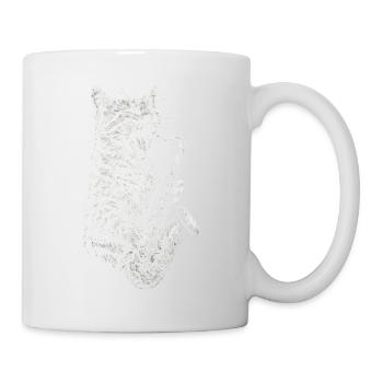 Cool Cat Playing Saxophone Jazz Music - Mug - white - Right