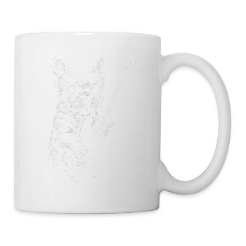 Bouledogue français amoureux des chiens jouant de la guitare électrique - Mug blanc - blanc - Droite