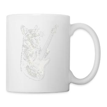 Cool Corgi Dog Lover Jouant De La Musique De La Guitare Electrique - Mug blanc - blanc - Droite
