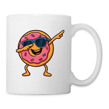 Drôle Cool Dabbing Pose Dessin animé Donut Dancing - Mug blanc - blanc - Droite