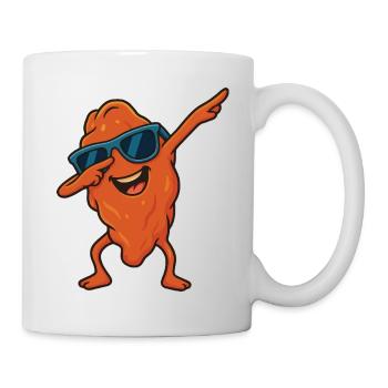 Drôle Cool Dabbing Aile de poulet Dessin animé Lunettes de soleil - Mug blanc - blanc - Droite