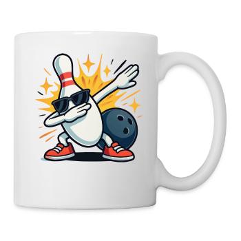 Bowling Pin Dabbing Dab Sonnenbrille Bowlingkugel - Tasse - Weiß - Rechts