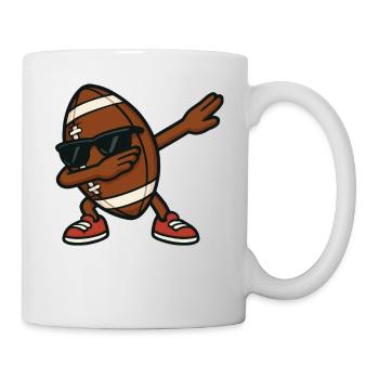 Funny Cool Cartoon Football Dabbing Dab Sunglasses - Mug - white - Right