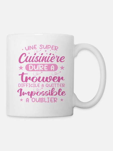 Une Super Cuisinière - Cadeau cuisiniere - Mug blanc - blanc