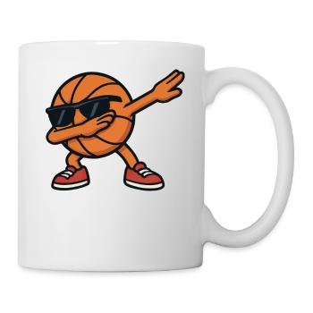 Drôle Cool Basketball Dessin Animé Dab Danse Lunettes de soleil - Mug blanc - blanc - Droite