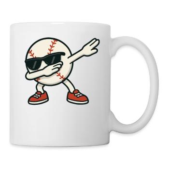Baseball Cartoon Dab Dance Dabbing Sunglasses - Mug - white - Right