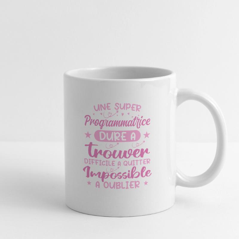 Une Super Programmatrice - Cadeau programmatrice Mug blanc