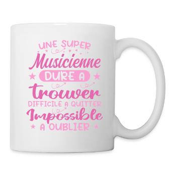 Une Super Musicienne - Cadeau musicienne - Mug blanc - blanc - Droite