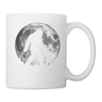 Bigfoot Sasquatch Moon Mysterious Creature Night - Mug - white - Right