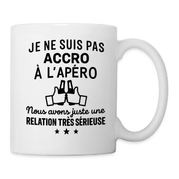 Pas accro Humour Drôles noël - Mug blanc - blanc - Droite