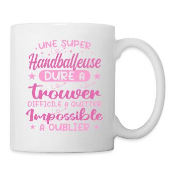 Ein super Handball Mädchen - Handball Geschenk - Tasse - Weiß - Rechts