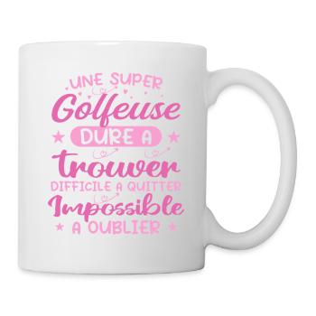 Ein super Golfer - Golfer Geschenk - Tasse - Weiß - Rechts