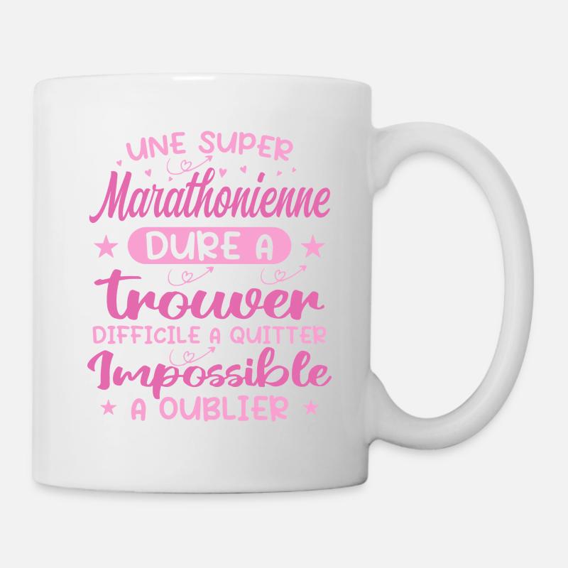 Une Super Marathonienne - Cadeau marathonienne - Mug blanc - blanc