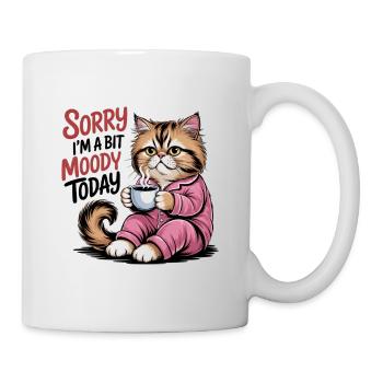 Funny Cat Sorry Im A Bit Moody Today - Mug - white - Right