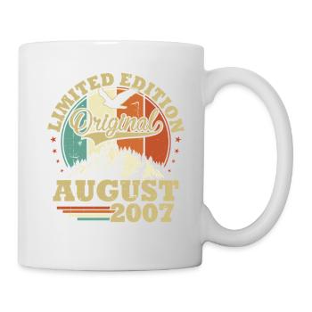 Original August 2007 Vintage Birthday Gift - Mug - white - Right