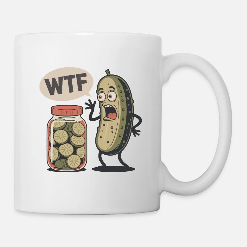 Lustige Dillgurke - Tasse - Weiß