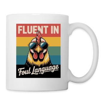 Funny Chicken Fluent In Foul Language - Mug - white - Right