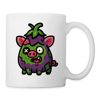 Zombie-Schwein - Tasse - Weiß - Rechts