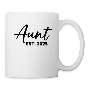 Beförderung zur Tante 2025 Spaß für die neue Tante - Tasse - Weiß - Rechts